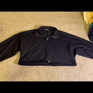 Crop top black cover jacket